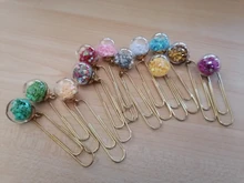 Domikee-clips de papel marcapáginas de metal para oficina y escuela, bonitos y creativos, clips de nota fina para estudiantes, suministros de papelería