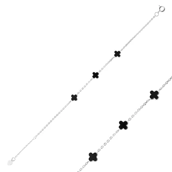 

Silver 925 Sterling Clover Bracelet