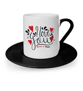 

Personalized Love You Black Turkish coffee Cup-1