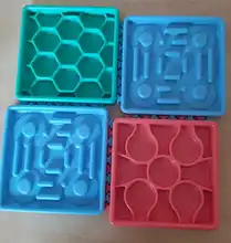 Dish Food-Bowls Dogs-Supplies Eating-Feeder Lick-Mat Slow-Down Silicone Puppy Bowel Feeding