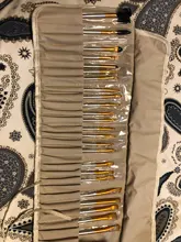 Yuwaku-Juego de brochas de maquillaje, 32 unidades, para base de maquillaje, labiales sombras para ojos, brochas de maquillaje en polvo, bolsa de herramientas, Kit de maquillaje