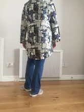 Camisa larga Vintage de lino y algodón para mujer, blusa informal de manga larga con cuello levantado