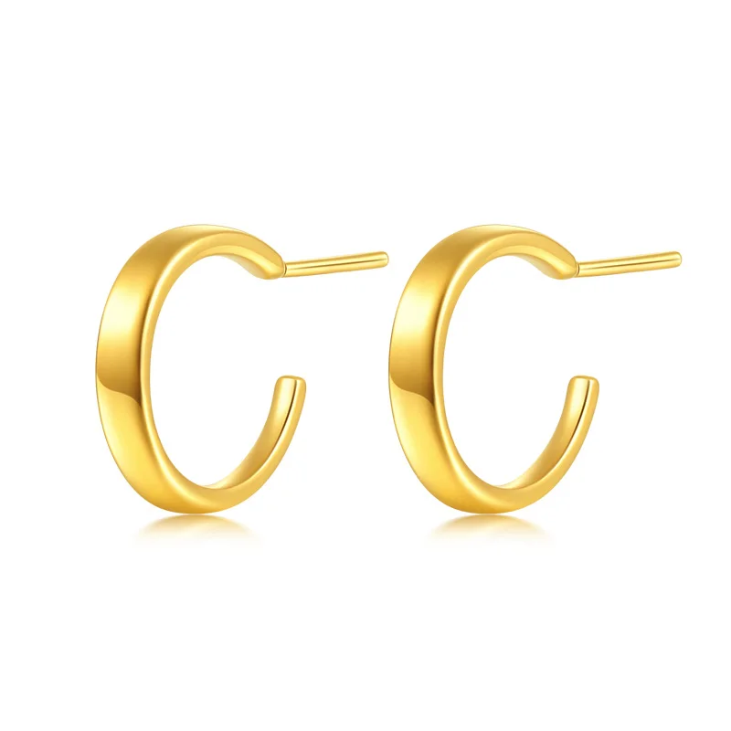 Update more than 75 pure 24k gold hoop earrings super hot 3tdesign.edu.vn