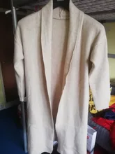 Cárdigan de punto largo y grueso para mujer, suéter de manga larga, cárdigan informal, ropa de calle, suéter de punto abierto, Invierno