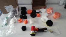 SI FANG-Pulidora neumática de aire para construcción, dispositivo de 2 pulgadas/3 pulgadas, herramientas de aire, pulidora orbital de doble acción para coche, asa de mango de goma