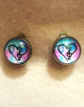 10mm 12mm 10 unids/lote Clips de cobre para los oídos 8 colores chapados, pendientes en blanco/Base, Cabochons de cristal de ajuste de 10 12mm, ajuste de pendientes