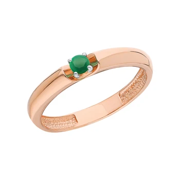 

Gold ring with emeralds sunlight sample 585
