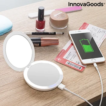 

InnovaGoods pocket mirror with LED and Power Bank 3 in 1 Mirbat InnovaGoods 3000 mAh