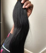 Maxglam-extensiones de cabello humano liso, 30 y 40 pulgadas, brasileño, Remy, extensiones de cabello liso de hueso Natural, tejido de doble trama, 1 paquete