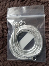 LEKANI-collar de cadena de serpiente para hombres y mujeres, Gargantilla de plata 925 de 1MM/2MM/3MM, joyería fina