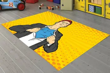 

PopArt Superhero Patterned Carpet ,Non Slip Floor Carpet,Teen's Carpet,Turkish Rug