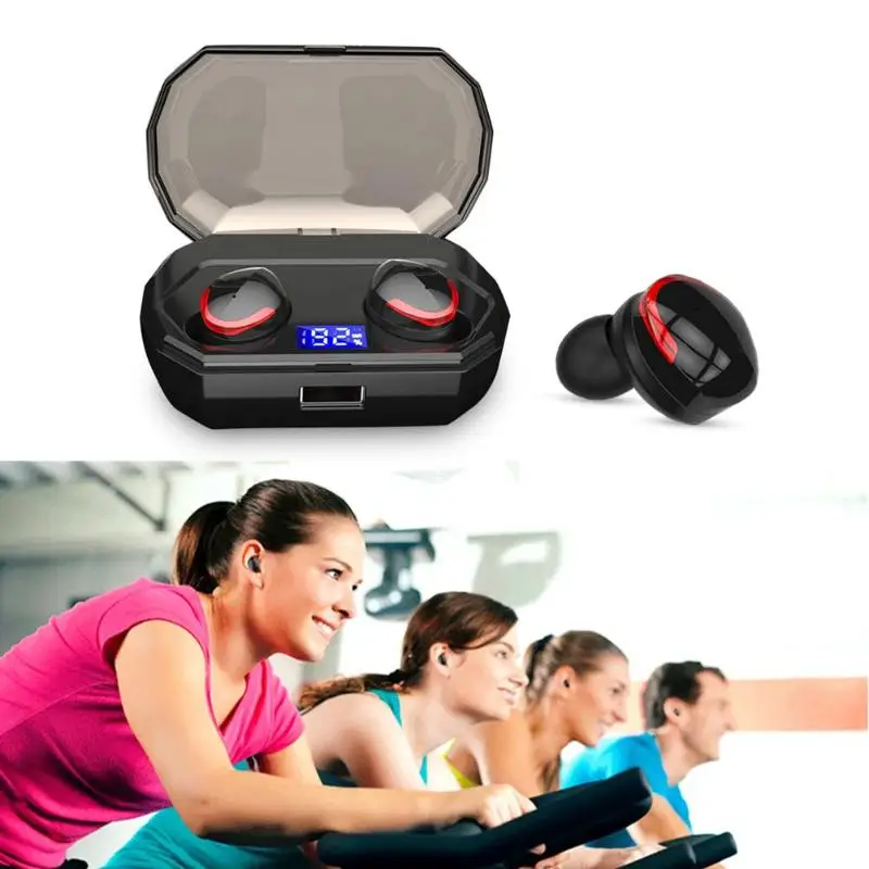 30PCS TWS R10 Bluetooth 5.0 Wireless Earphones LED Display Headsets HiFi Sport Earbuds with Digital Charging Case