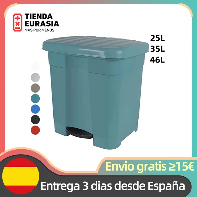 CUBO DE RECICLAJE PATTY3 CON 3 COMPARTIMENTOS Y CUBOS EXTRAIBLES COLOR  BLANCO