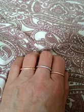 Huitan-Anillos finos minimalistas para mujer, sortija de boda brillante de circón cúbico, alta calidad, versátil, 2020