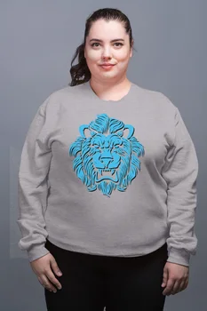 

Angemiel Wear Angry Lion Gray Female Sweatshirt