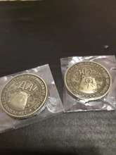 Monedas de bebida divertida de oro antiguo o bebida casa bonita decoración de mesa de fiesta juego de juguete Vintage feng shui monedas caja monedas