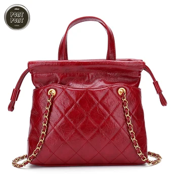 

Leather Satchel Female Fashion Shoulder Crossbody Bag For Women Casual Designer Chain Lady Large Big Bag sac a main femme bolsas