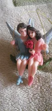 Couple Figurines Scene-Decoration Craft Swing Flower-Fairy Landscape-Pendant-Resin Romantic
