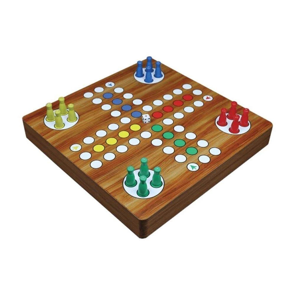  Ludo Board Game Ludo Board Game，Portable Classic Strategy Game  Set，Traditional Children Fun Game Flying Chess for Adults and Kids  Children's Puzzle Desktop Board Game ( Color : A , Size 