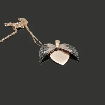 

Personalized Pendant With Name Sterling Silver 925 | Heart And Wing | Zircon Stone | Real Pure Silver Handmade Turkish Jewelry