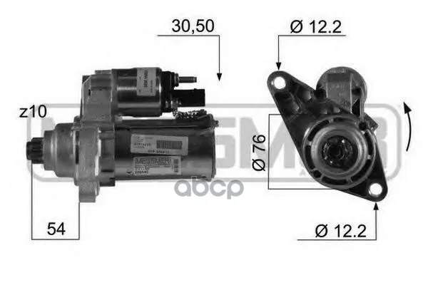 Стартер Audi A3/Seat Altea/Ibiza/Skoda Fabia/Octavia/Vw Golf/Polo Era арт. 220446
