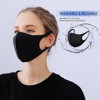 

3Pcs 6PCs 9Pcs 12Pc Black Anti Dust Mask PM2.5 Mouth Cover Reusable Dust Mask Filter Breathable Face Muffle Men Women Respirator