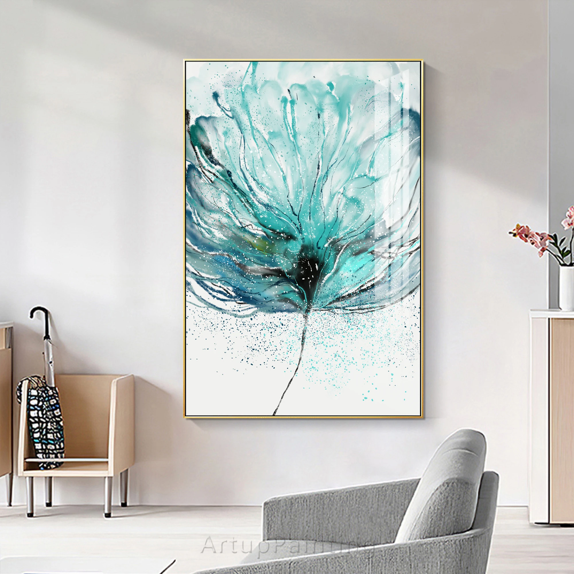 Acrylic Blue Flower Painting ubicaciondepersonas.cdmx.gob.mx