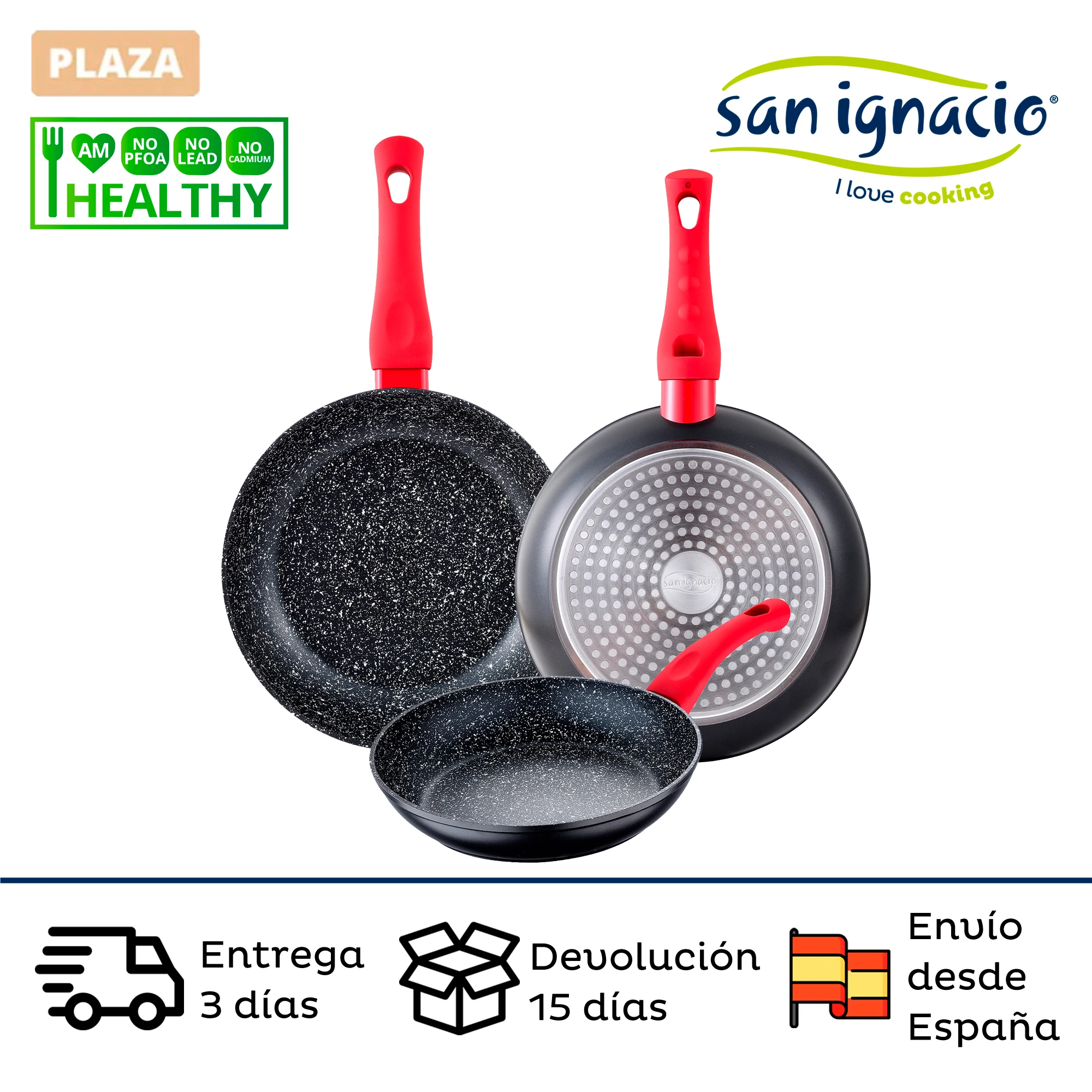 MAGEFESA Praga enamel steel vitrified Garnet induction and dishwasher  non-stick pan set - AliExpress