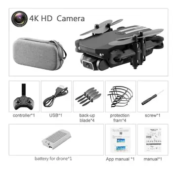 

LS-MIN Mini RC Foldable drone 4K 1080P 480P HD Camera FPV WiFi Selfie Helicopter Profesional Drones RC Quadcopter Toys for boys