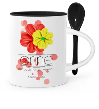 

Personalized Mother Meaning Black Spoon Mug Cup-11