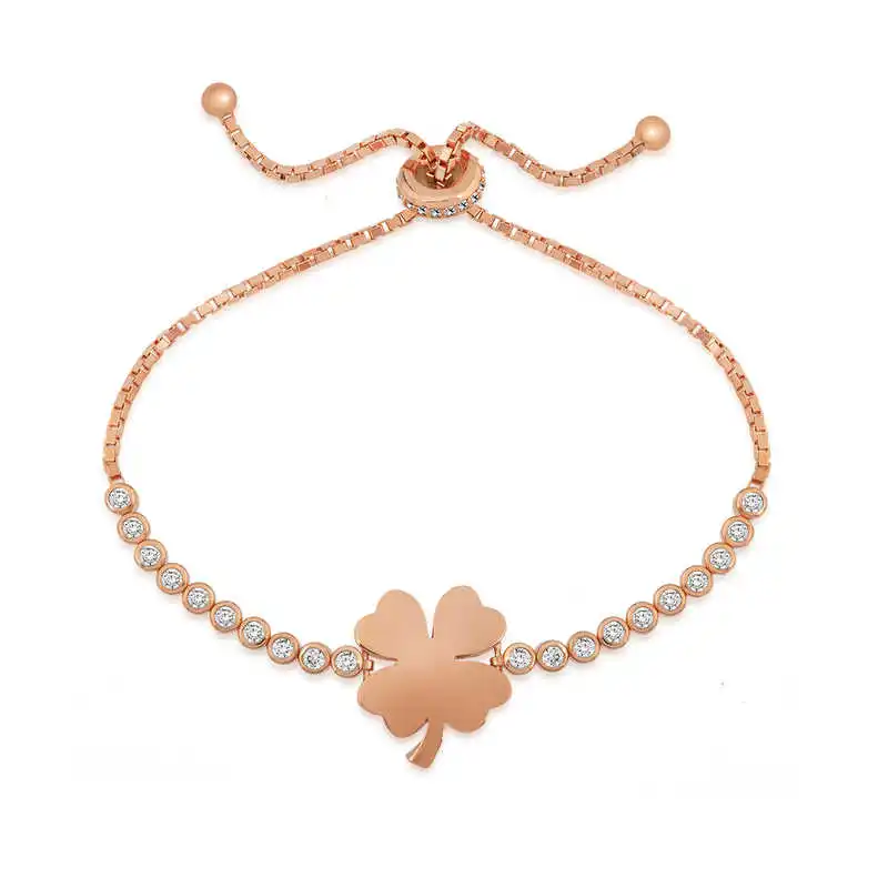 

Armagano 100% 925 Sterling Silver Clover Elevator Bracelet High Quality and Original Women Wrist Straps