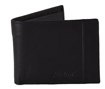 

Pielini-men's wallet in mod 458 cowhide, with multiple departments and purse with brooch, black