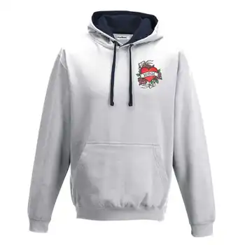 

Hood Sweatshirt Bico Tattoo Tattoo Ink Old School I Love Mom Heart Logo S white-navy