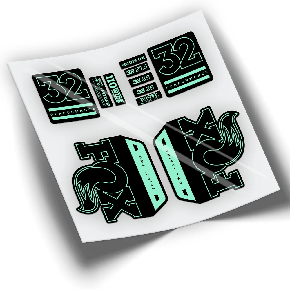 Adesivi Fox 32 Performance Series Wp252 Adesivi Bici, Adesivi Bici Mtb Btt Mountain Bike Adesivi Ciclismo Accessori Bici