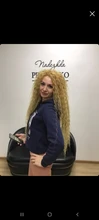 La naturaleza pelo Afro Pelo Rizado mechones extensiones con cierre Ombre oro 30 pulgadas suave súper largo pelo sintético del pelo de la onda