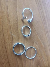 Nueva moda de lujo 4 unids/set estilo coreano anillos Simple Joker de Metal anillo de dedo plateado ajustable para el regalo de las mujeres, anillo de