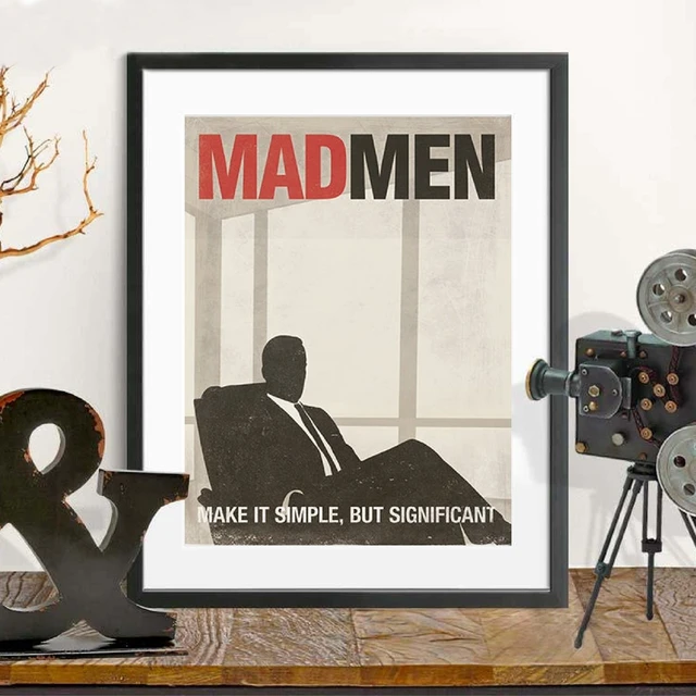 Affiche de la série télévisée Mad Men, Don Draper, peinture sur toile d'art  classique, image