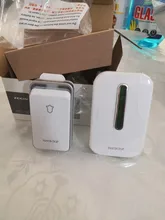 ZOGIN-timbre de puerta inalámbrico con autoalimentación, luz nocturna sin batería, enchufe europeo, para el hogar, 1, 2 botones, 1 y 2 receptores