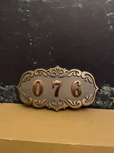 Door-Number-Sticker Door-Plate Custom-Sign Apartment Abs-Plastic Hotel Bronze Imitation-Metal
