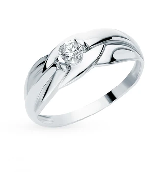 

Silver ring with cubic zirconia sunlight sample 925