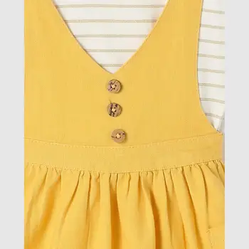 

SET PINAFORE RUSTIC BABY CLOTHES WITH SHIRT