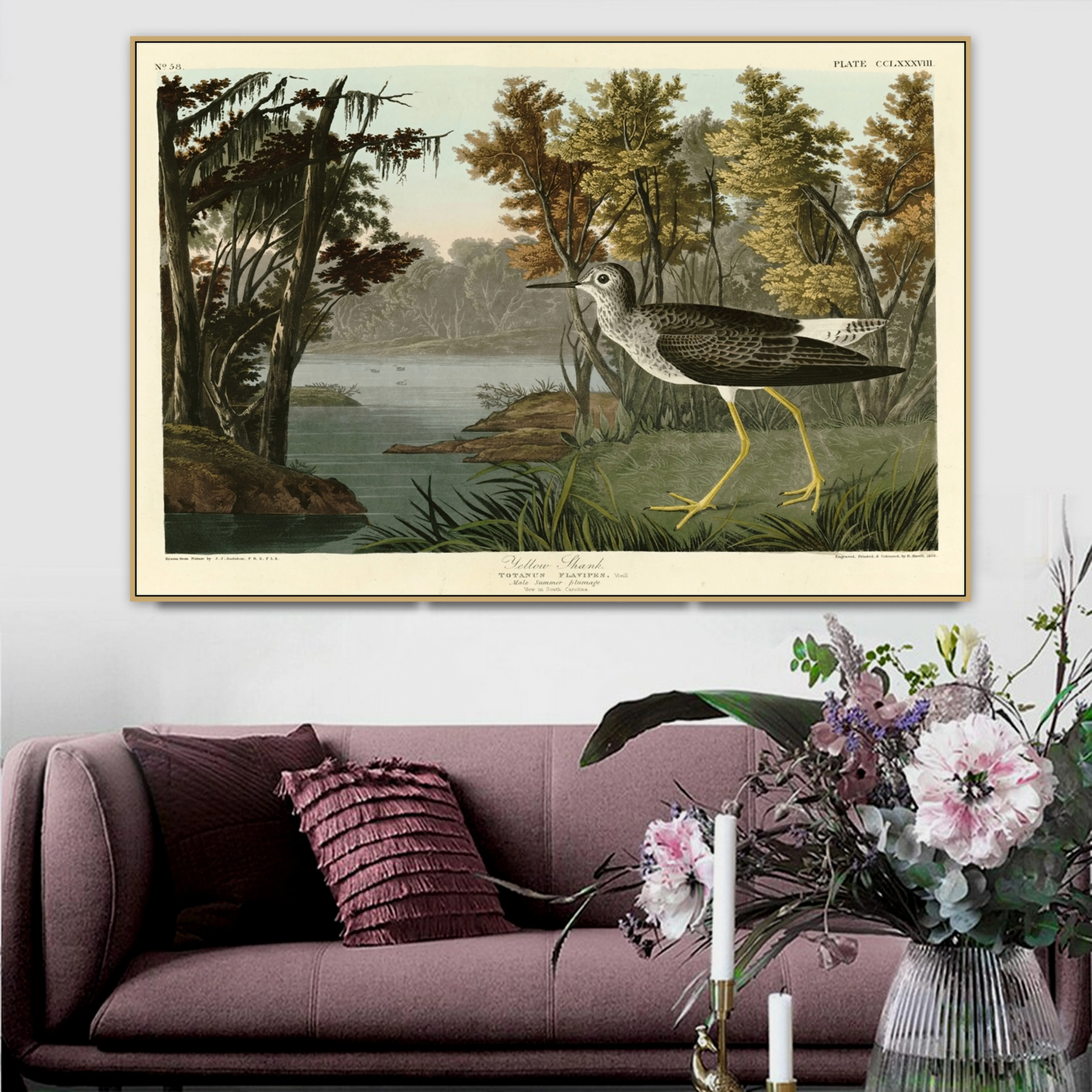 John J. Audubon старый известный мастер художника желтый хвостовик Холст Картина