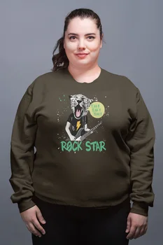 

Angemiel Wear Rockstar Tiger Green Women Sweatshirts