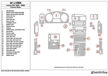 

Interior trim for Lexus GS 1998-2000. Set L1064.