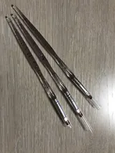 Juego de Herramientas de manicura, trazador de líneas de pintura, brochas de dibujo de flores, lápiz para dibujar pétalos, Gel UV para arte de uñas superior redondo de Metal, 3 uds.