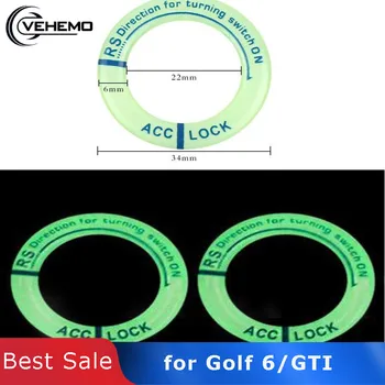 

LED Luminous Car Ignition Key Ring Decor Sticker For Ford Chevrolet Mazda Toyota Car Styling Ignition Switch Protective Sticker