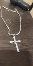 Zkceenier-collar con colgante de Cruz para Fast and The Furious, collar con colgante de cruz de Jesús, de cristal, Vin Diesel, regalo de joyería, 2019