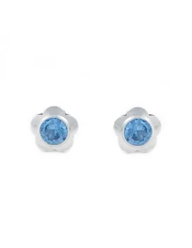 

Earrings Daisy Silver Center Aqua