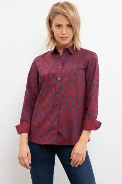 U.S. POLO ASSN. С принтом рубашка слим
