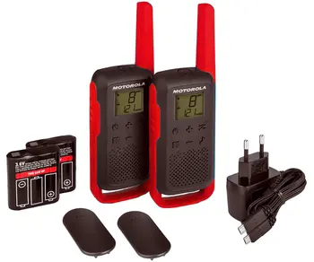 

MOTOROLA TALKABOUT T62 NETWORK WALKIE TALKIES 8KM 16 CHANNELS LCD DISPLAY